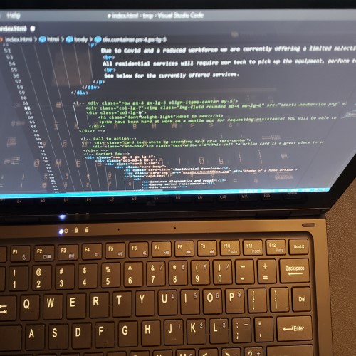 computer screen with code